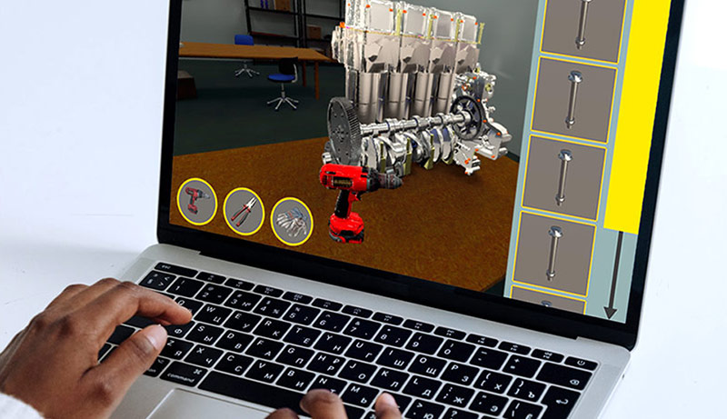 E-learning 3D interactive